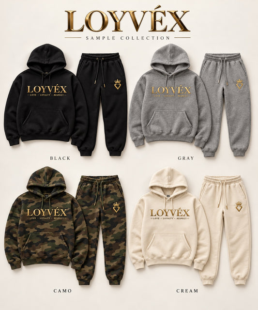 LOYVÉX Crown & Heart Collection color choices and design mockups