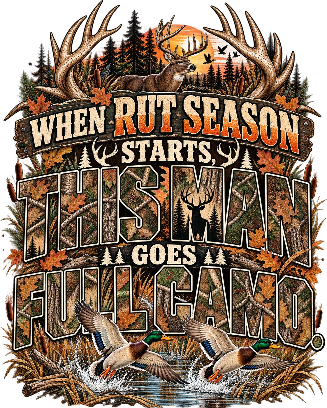 When Rut Season Starts This Man Goes Full Camo — Hunting Decal