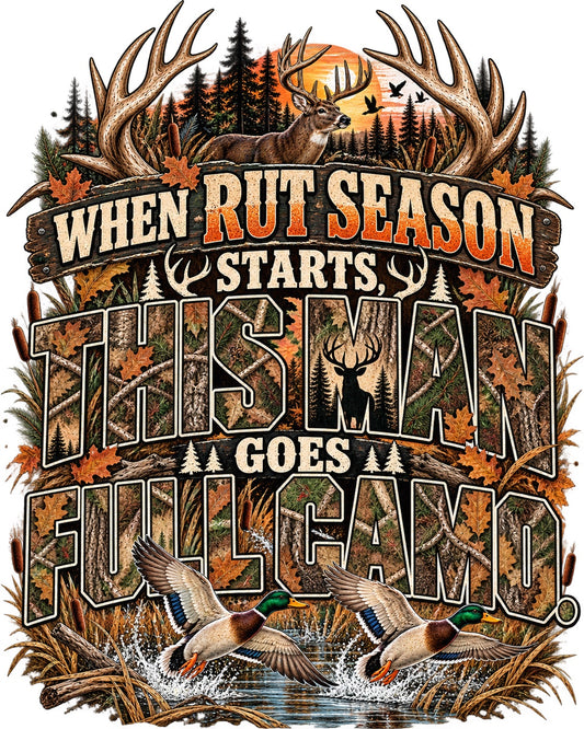 When Rut Season Starts This Man Goes Full Camo — Hunting Decal