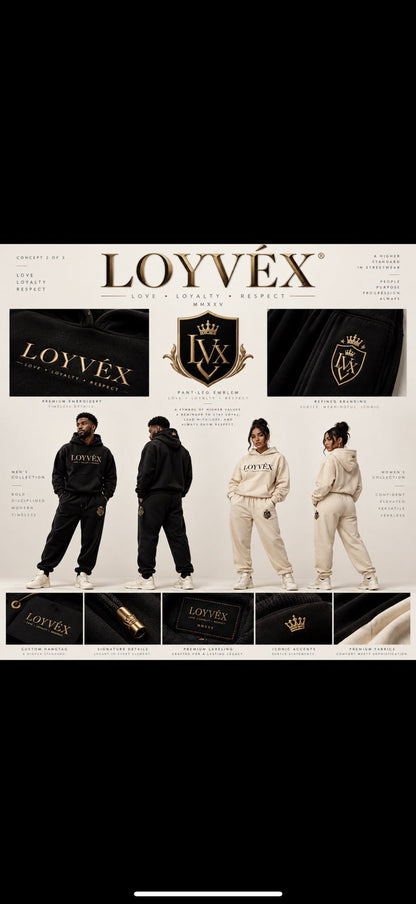 Original LOYVÉX Crest logo design reference; digital concept.