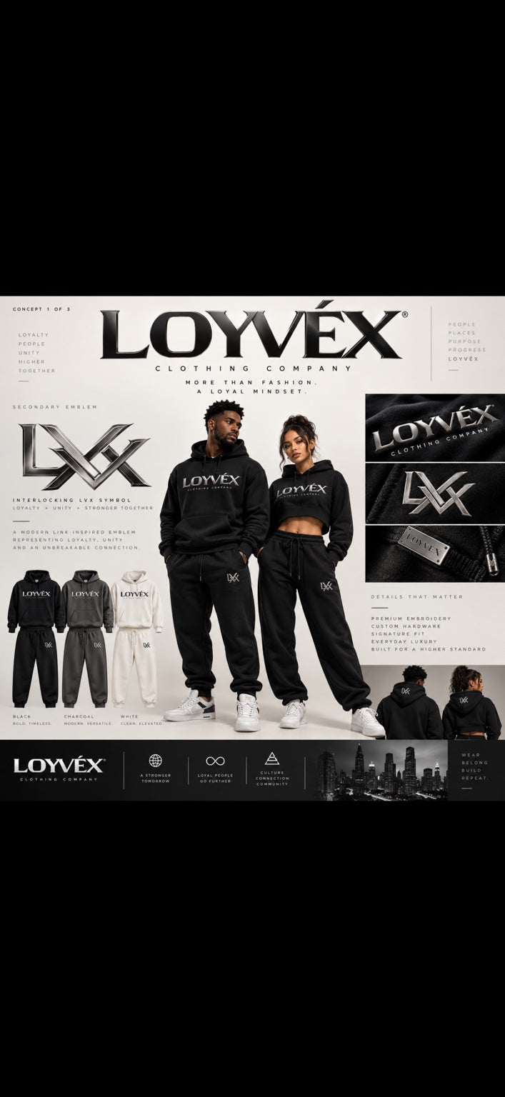 Original LOYVÉX Monogram logo design reference; digital concept.
