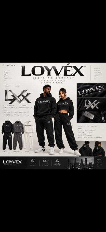 Original LOYVÉX Monogram logo design reference; digital concept.