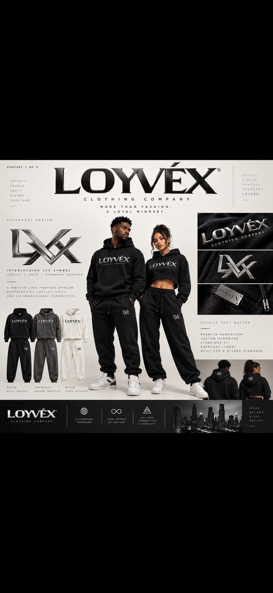 Original LOYVÉX Monogram logo design reference; digital concept.