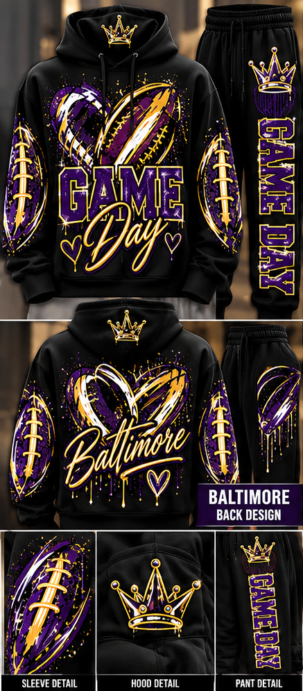 Baltimore Game Day black matching set concept preview
