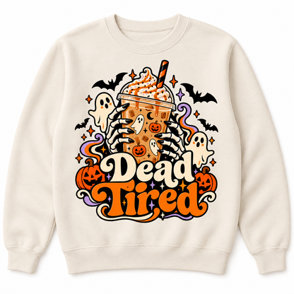 Dead Tired crewneck product mockup
