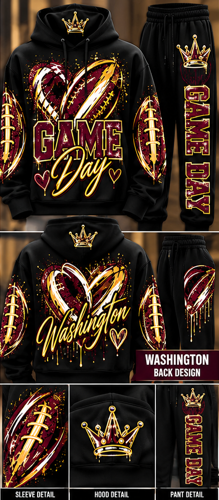 Washington Game Day black matching set concept preview